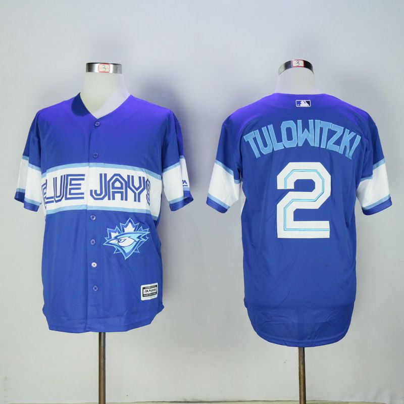 Men Toronto Blue Jays #2 Tulowitzki Blue Game MLB Jerseys->toronto blue jays->MLB Jersey